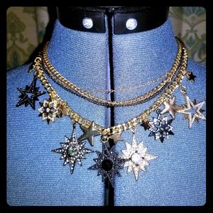 Express Multi-layered Star Cluster Necklace